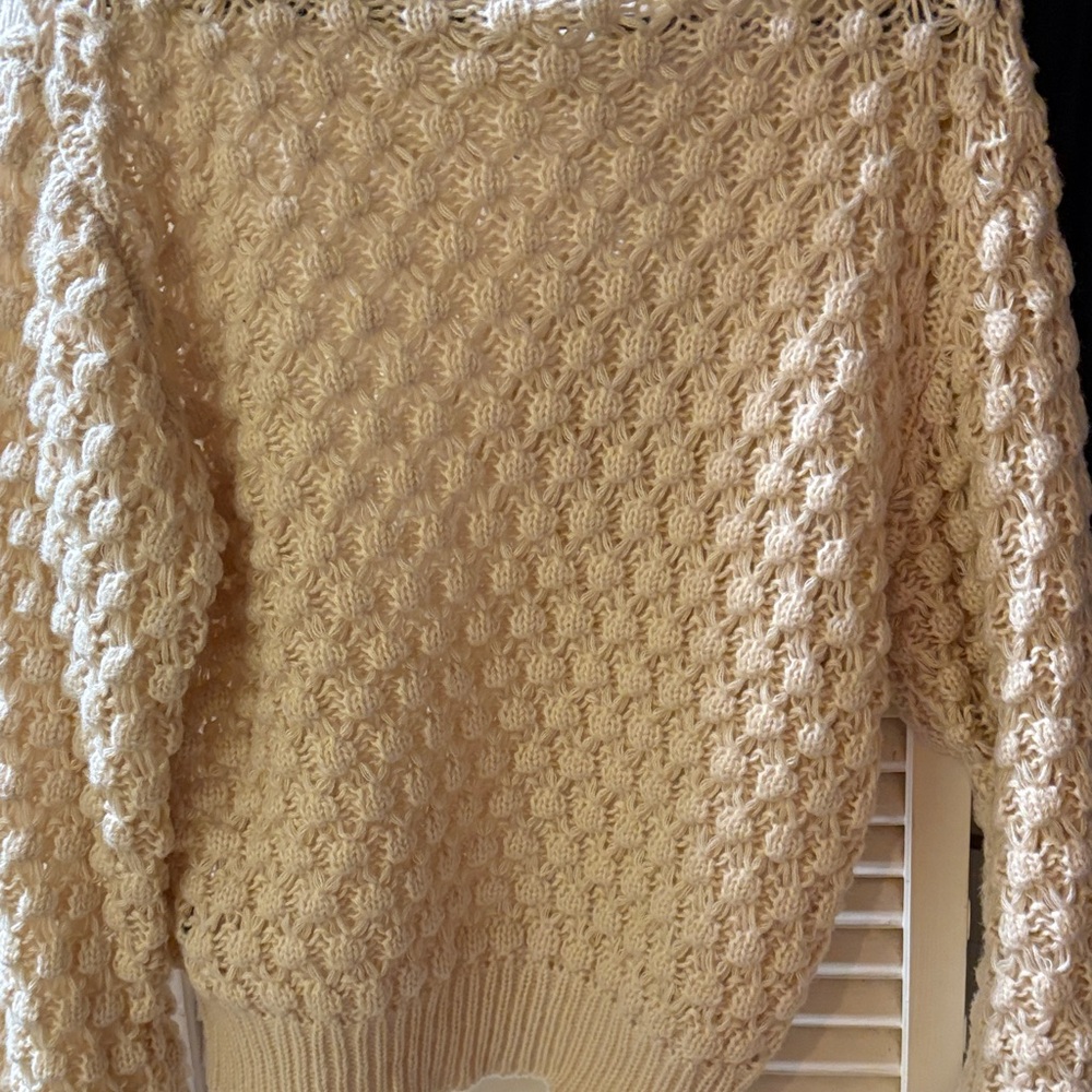 POL Women's Cream Knit Sweater - Picture 5 of 5